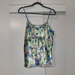 Rare vintage Victoria’s Secret PINK Floral Satin Camisole Top